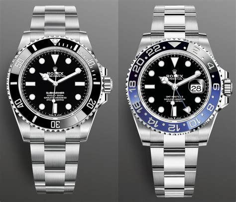 rolex gmt ii batman vs submariner|rolex gmt vs submariner models.